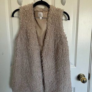 Lauren Conrad Beige/Tan Furry Runway Vest